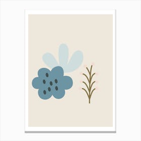 Cloud And Plant Canvas Print
