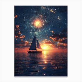 Sailboat In The Sky 1 Canvas Print