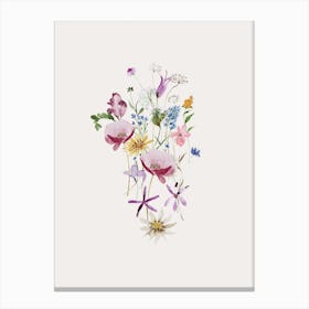 Bunch Of Summer Wildflowers Canvas Print