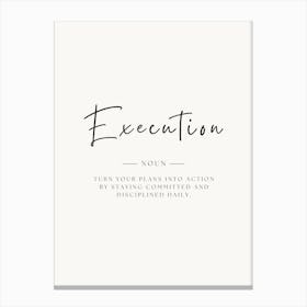 Execution Noun Canvas Print