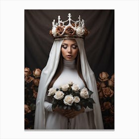 Beautiful Woman In A Crown Canvas Print