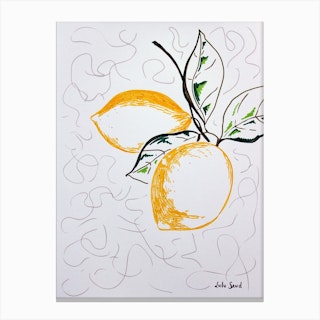 Floating Lemons Canvas Print