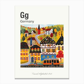 Kids Travel Alphabet  Germany 3 Canvas Print