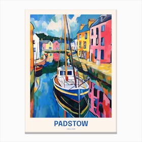 Padstow England 3 Uk Travel Poster Canvas Print