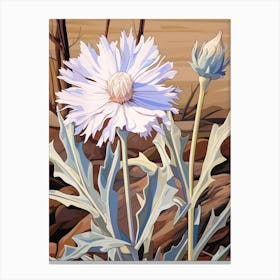 Cornflower 2 Flower Painting Canvas Print