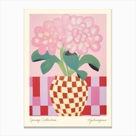 Spring Collection Hydrangeas Flower Vase 3 Canvas Print