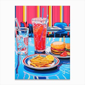 Pop Art American Diner 2 Canvas Print