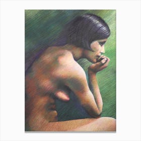 Nude Leaning Forward (2011) Canvas Print