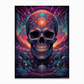 Skull Of Psychedelia Canvas Print