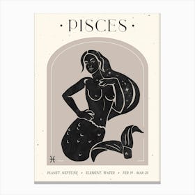 Pisces Celestial Canvas Print