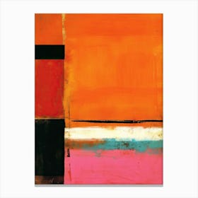 Orange And Red Abstract Painting 5 Canvas Print