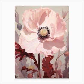 Floral Illustration Poppy 1 Canvas Print