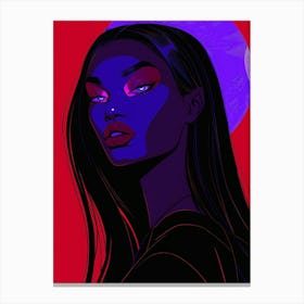 Black Woman With Blue Eyes 1 Canvas Print