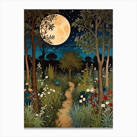 William Morris Moonlight Path 3 Canvas Print