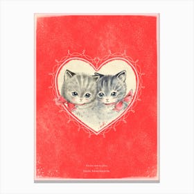 Valentine Kittens Canvas Print