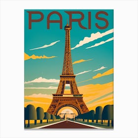 Vintage Poster Paris Travel Canvas Print