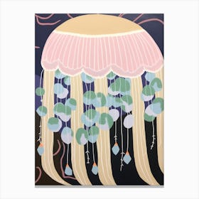Maximalist Animal Painting Jellyfish 3 Canvas Print