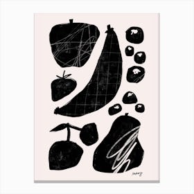 Abstract Fruit White    Canvas Print
