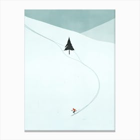 Skier In The Snow 1 Canvas Print