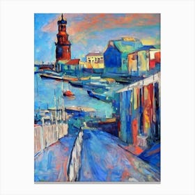 Port Of Kaliningrad Russia Abstract Block 2 harbour Canvas Print