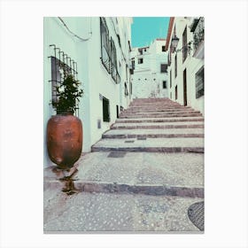 Stairs In The Old Town of Altea Canvas Print