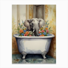 Elephant In Bath Toile