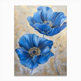 Blue Poppies 26 Canvas Print