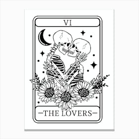 Lovers Tarot Card Canvas Print