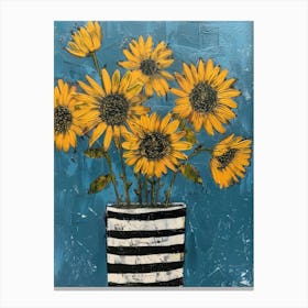 Sunflowers In A Vase 34 Canvas Print