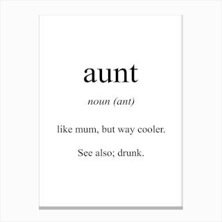 Aunt Meaning Canvas Print