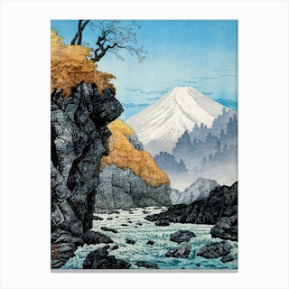 Foot Of Mount Ashitaka, Hiroaki Takahashi Vintage Japanese Canvas Print