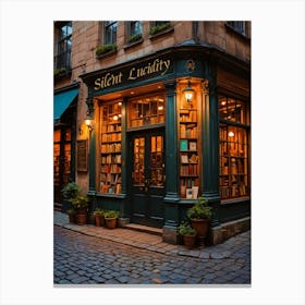 Antique Bookshop Canvas Print