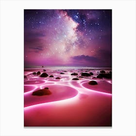 Pink Lights In The Sky Canvas Print