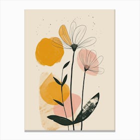 Lucknow Flower Market Boho Minimalist Style Canvas Print