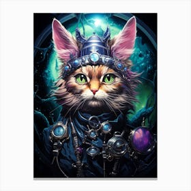 Cat Of The Night Canvas Print