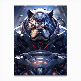 Futuristic Bulldog Canvas Print