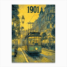 Aihrgdesign A Vintage Travel Poster Of An Electric Tram Glidi Ff8bbaa9 1d73 44fa 9340 1349237a6944 1 Toile