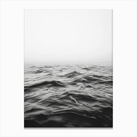 Black And White Ocean 1 Canvas Print