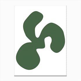 Green Squiggle Canvas Print