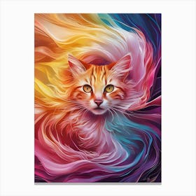 Orange Cat 5 Canvas Print