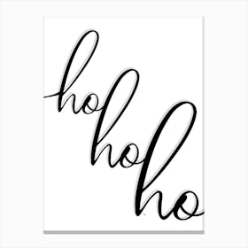 Hohoho Xmas typography 1 Canvas Print