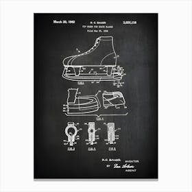 Ice Skate Patent Print Hockey Skate Blade Ice Hockey Skates Ice Skates Ice Hockey Patent Hockey Art Ice Hockey Patentprint Sh1191 Canvas Print