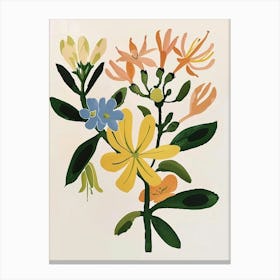 Painted Florals Honeysuckle 1 Canvas Print