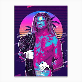 Dolph Ziggler 80s Retro Canvas Print