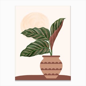 Plant In A Pot watercoloring Canvas Print