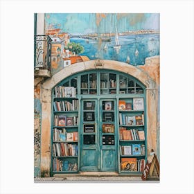 Lisbon Book Nook Bookshop 2 Canvas Print