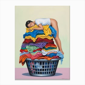 Laundry Basket Canvas Print