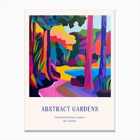 Colourful Gardens Christchurch Botanic Gardens New Zealand 3 Blue Poster Canvas Print