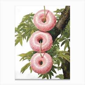 Donuts On A Tree Canvas Print