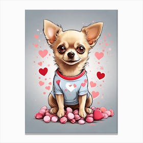 Chihuahua Valentine Canvas Print